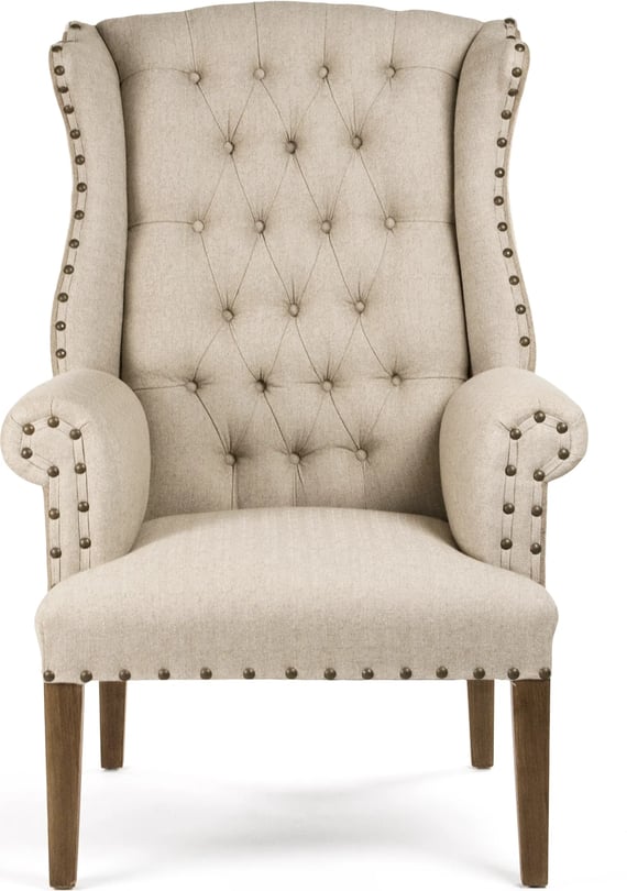 Zentique Tufted Wing Chair - Thumbnail 2