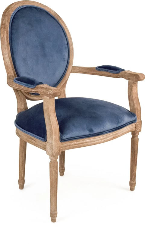 Medallion Velvet Arm Chair