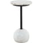 Polished White Marble, Dark Kettle Black