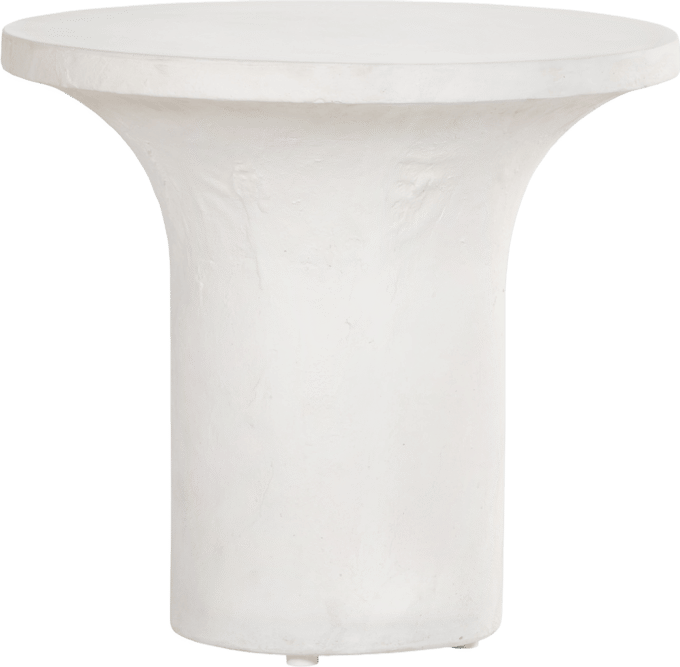 Parra White Outdoor Low End Table