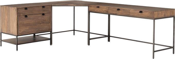 Four Hands Trey Desk System with Filing Cabinet | Layla Grayce