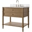 Washed Blonde Oak Veneer, Carrara Marble