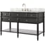 Satin Black Veneer, Carrara Marble