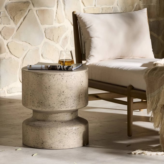Four Hands Nahla Outdoor End Table - Thumbnail 5