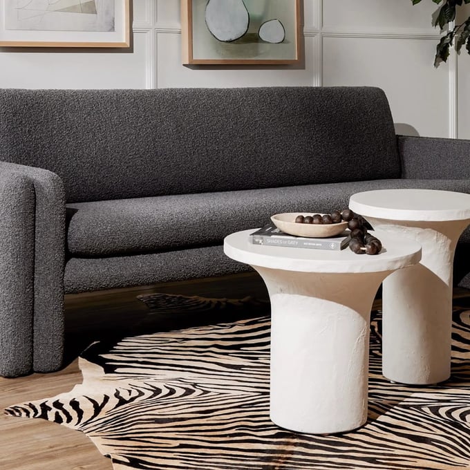 Parra White Outdoor Low End Table - Thumbnail 2