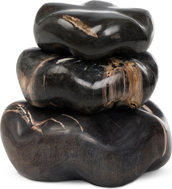 Four Hands Palu Petrified Wood Organic Sculpture Dark - Thumbnail 2