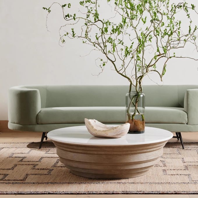 Four Hands Caldwell Stone Coffee Table - Thumbnail 3