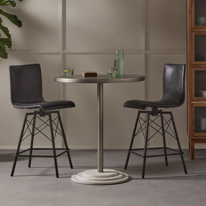 Diaw Rialto Leather Bar Stool - Thumbnail 3