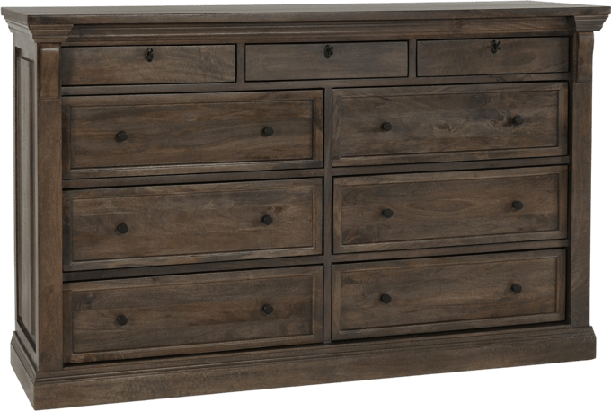 mango wood dresser Narmada White Mango Wood Dresser with Rattan 120cm – Om Home & Garden