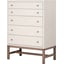 Ivory Painted Raffia, Russet Mahogany