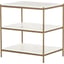 Polished White Marble, Antique Brass