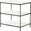 Polished White Marble, Hammered Grey
