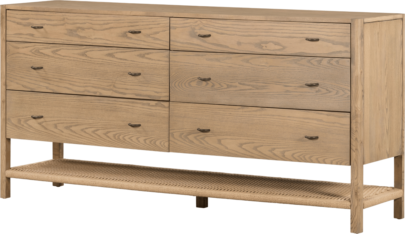 laila slate brown dresser Landocken - Brown / Blue
