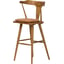 Whiskey Saddle, Sandy Oak, Ivory Backing