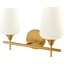 Metallic Brass, White