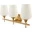 Metallic Brass, White