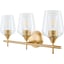 Metallic Brass, Clear, White
