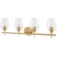 Metallic Brass, Clear, White
