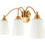 Metallic Brass, White
