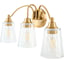 Metallic Brass, Clear, White