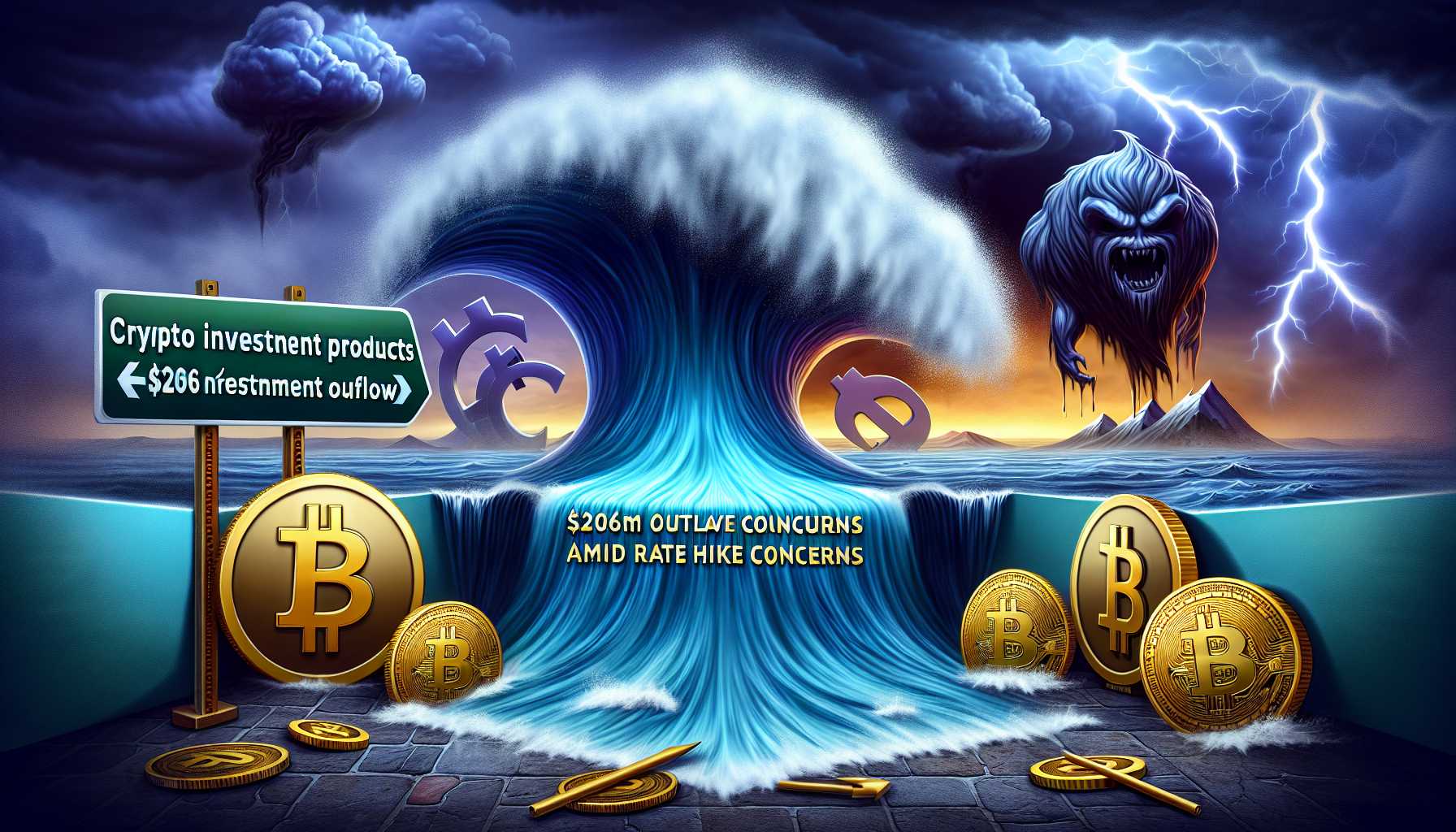 Crypto Investment Products Experience $206M Outflow Amid Rate Hike Concerns