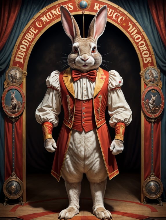 Premium Free ai Images | vintage style circus sideshow poster of full ...