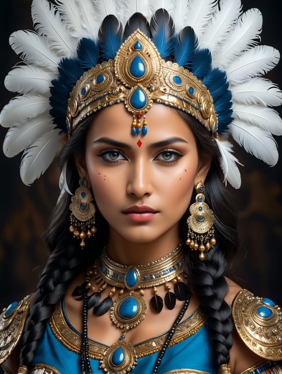 traditional gold wedding dress AI generated images with Lumenor AI
