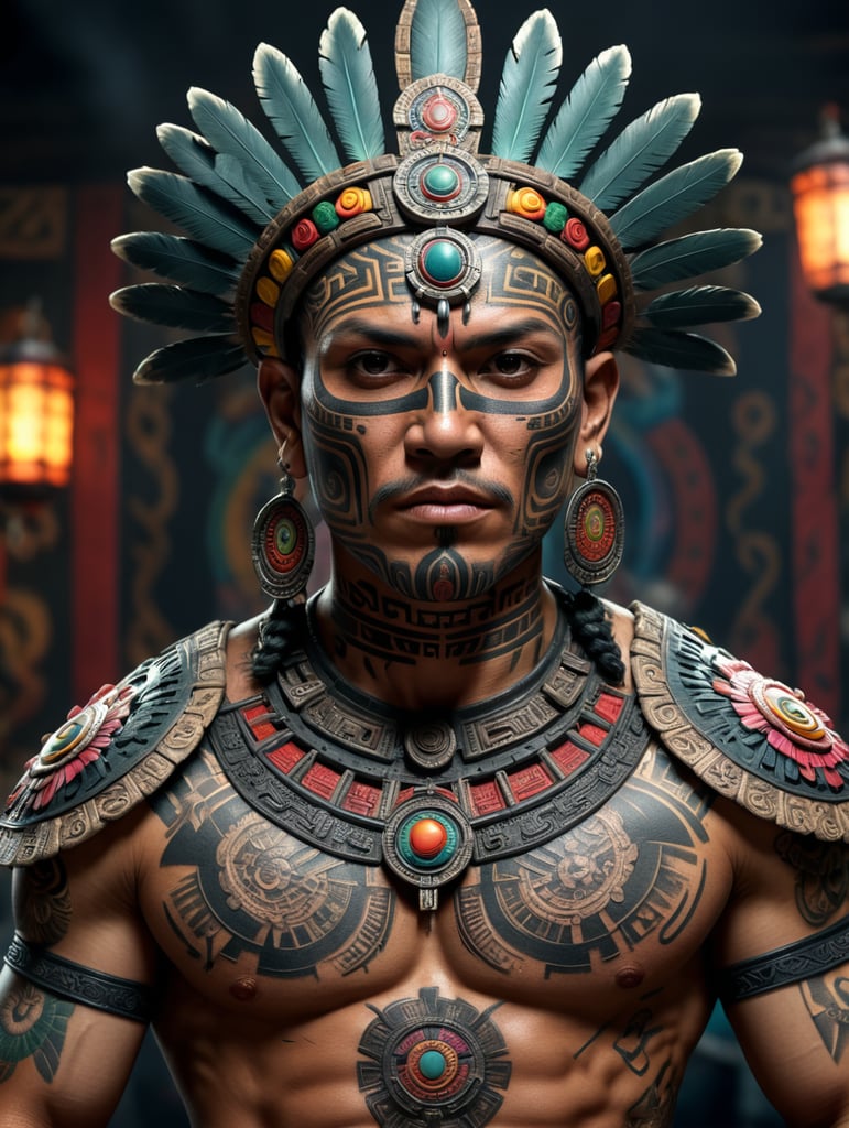 Azteken Krieger Schulter Tattoos