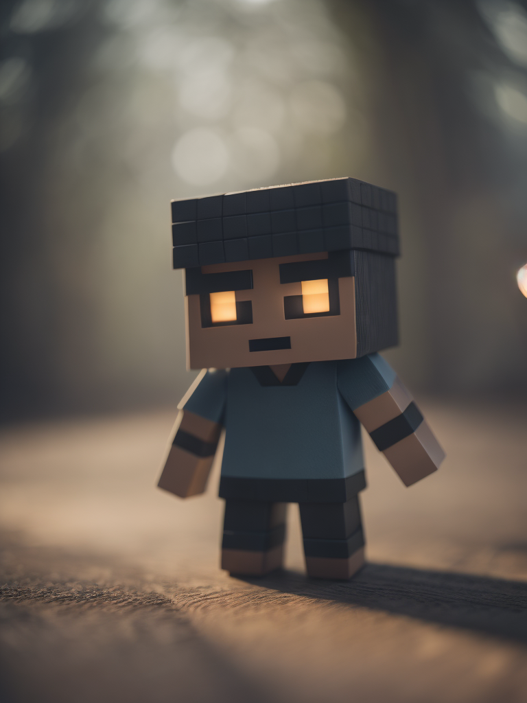 Lumenor AI Image Generation - minecraft funko pop plastic toy