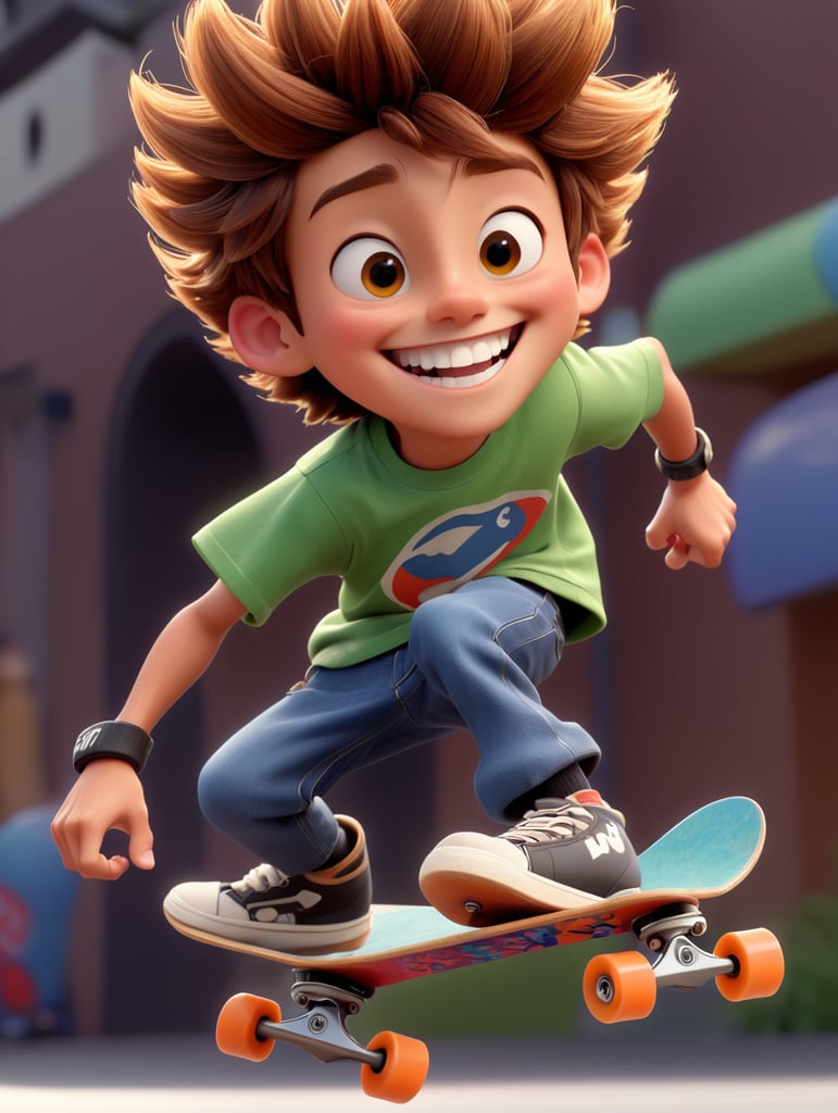 Premium Free ai Images | anime skateboarder character rolling and laughing