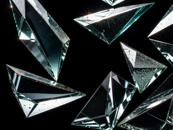 Premium Free ai Images | cracked glass object on black background ...