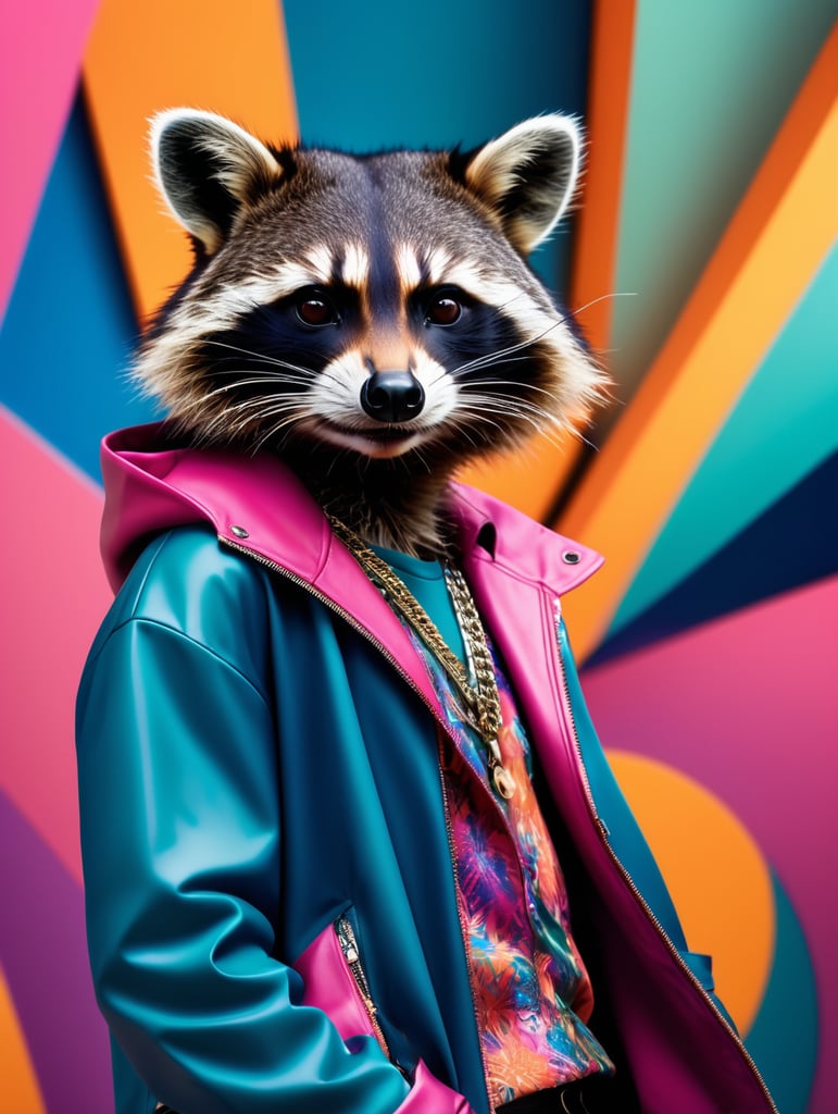 Premium Free ai Images | vogue magazine cover racoon in candid pose ...