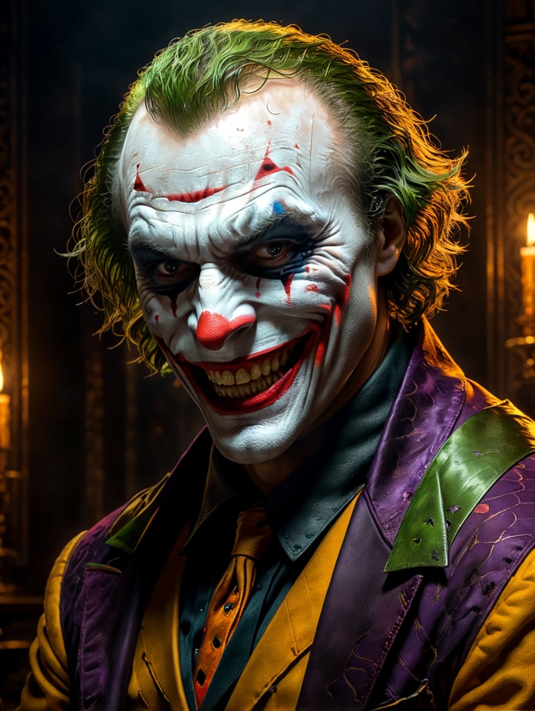 Premium Free ai Images | the joker by rembrandt