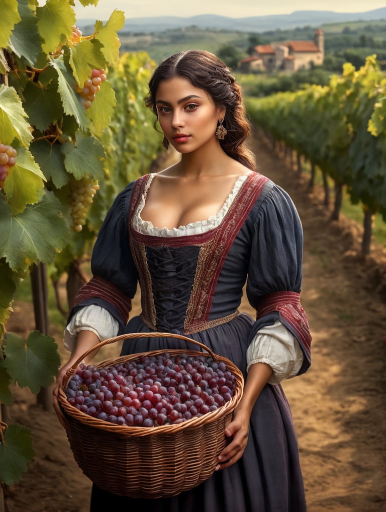 Premium Free ai Images | portrait of young dark and beautiful italian ...