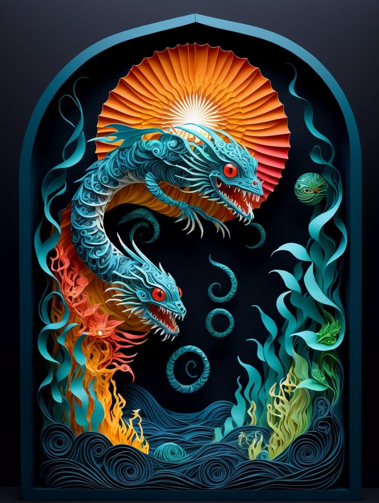 Premium Free ai Images | horror macabre creature standing under deep ...