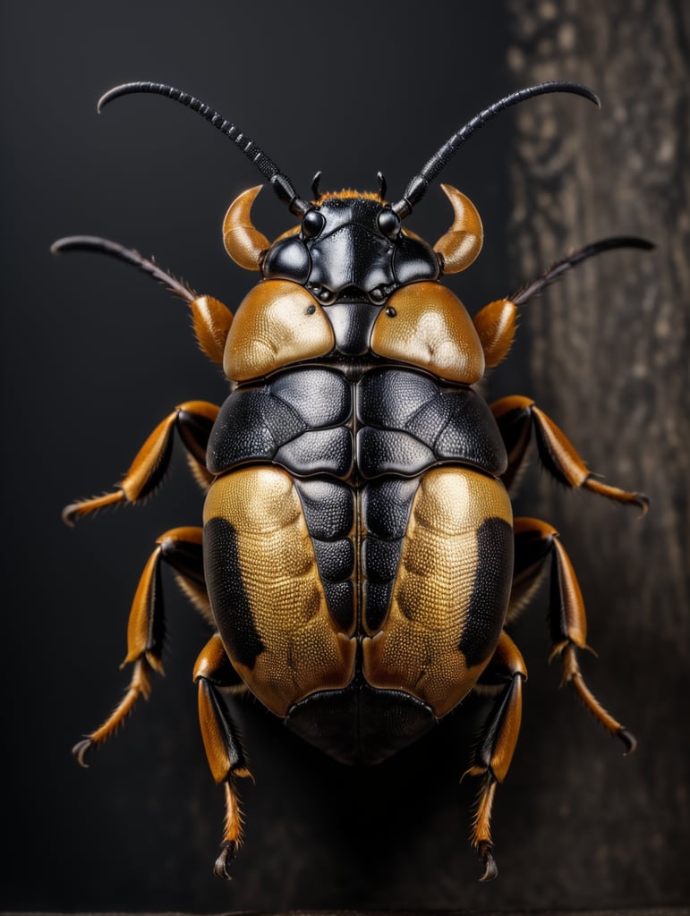 Premium Free ai Images | beautiful goliath beetle metallic dark black