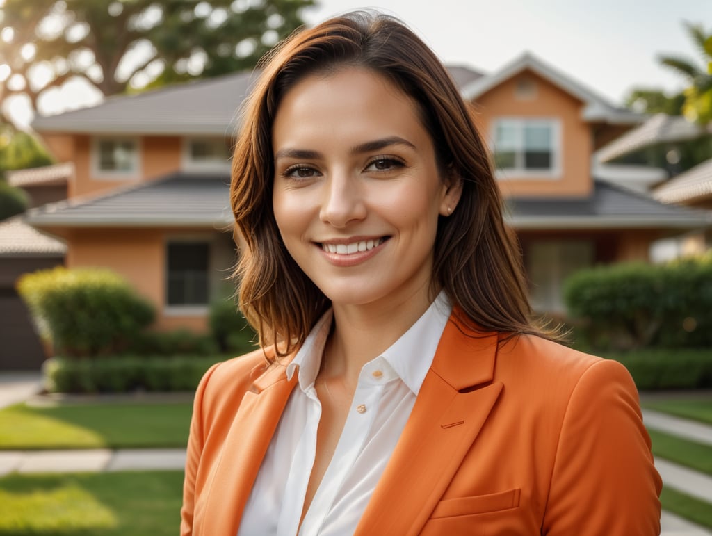 Bright sales orange blazer