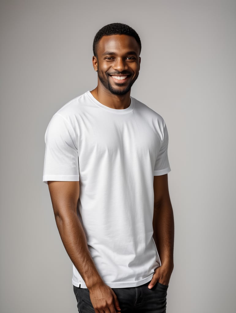 Premium Free ai Images | black african man wearing white shirts ...