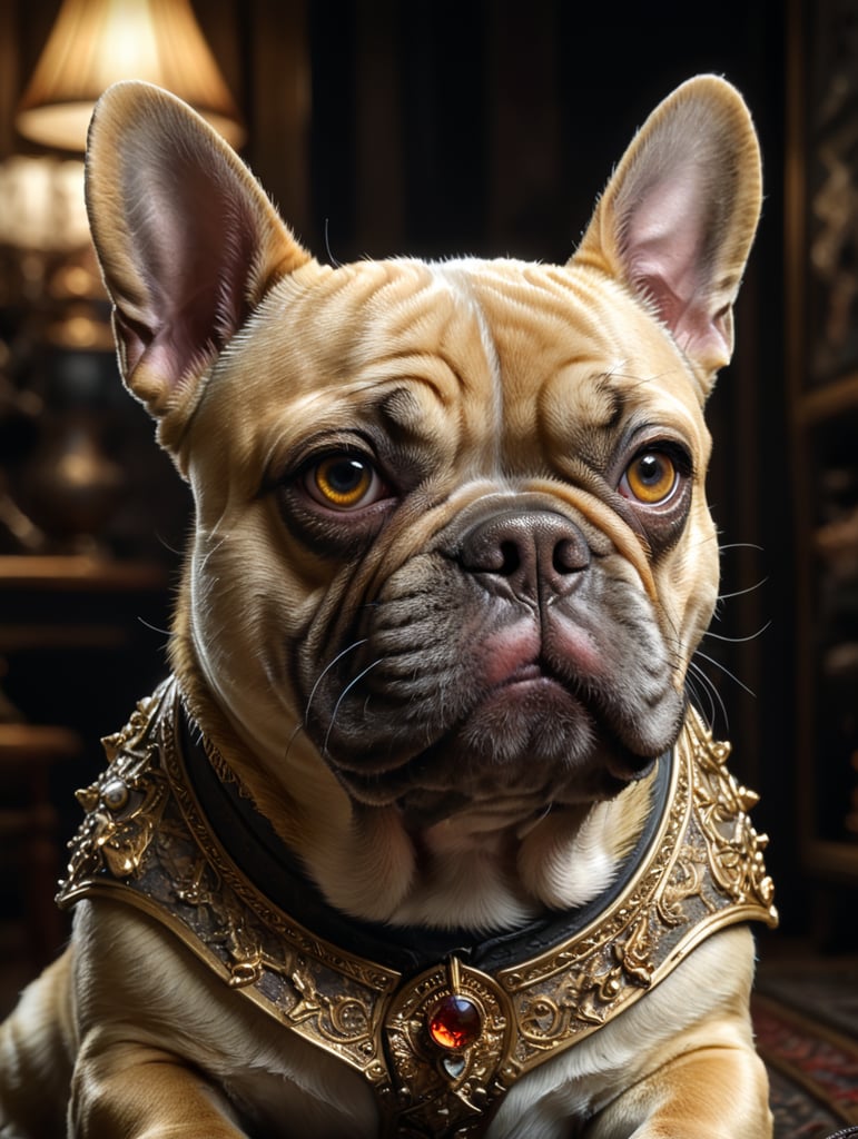 Premium Free ai Images short haired beige french bulldog