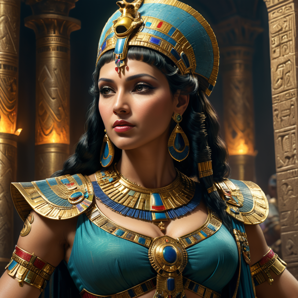 Premium Free ai Images | queen cleopatra is pregnant advanced detailed ...