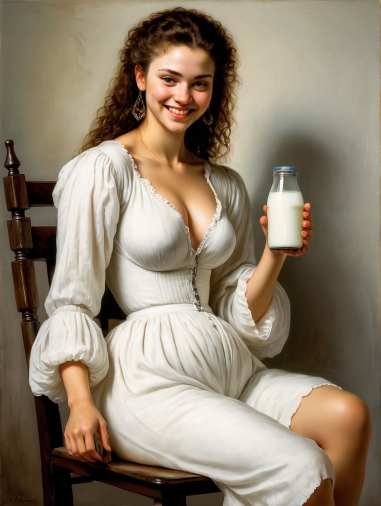 Premium AI Image  a woman with white body paint