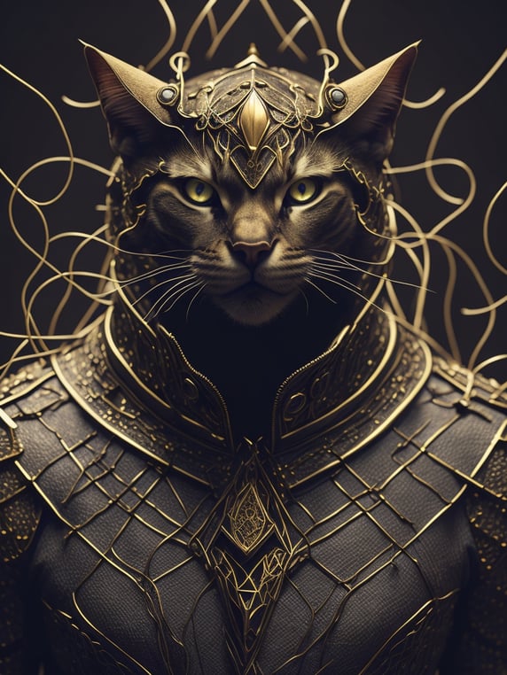 Premium Free ai Images | anthropomorphism cat man full body in full ...