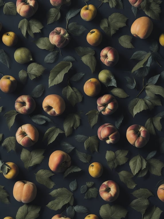 Premium Free ai Images | peaches pattern detailed peaches macro photo