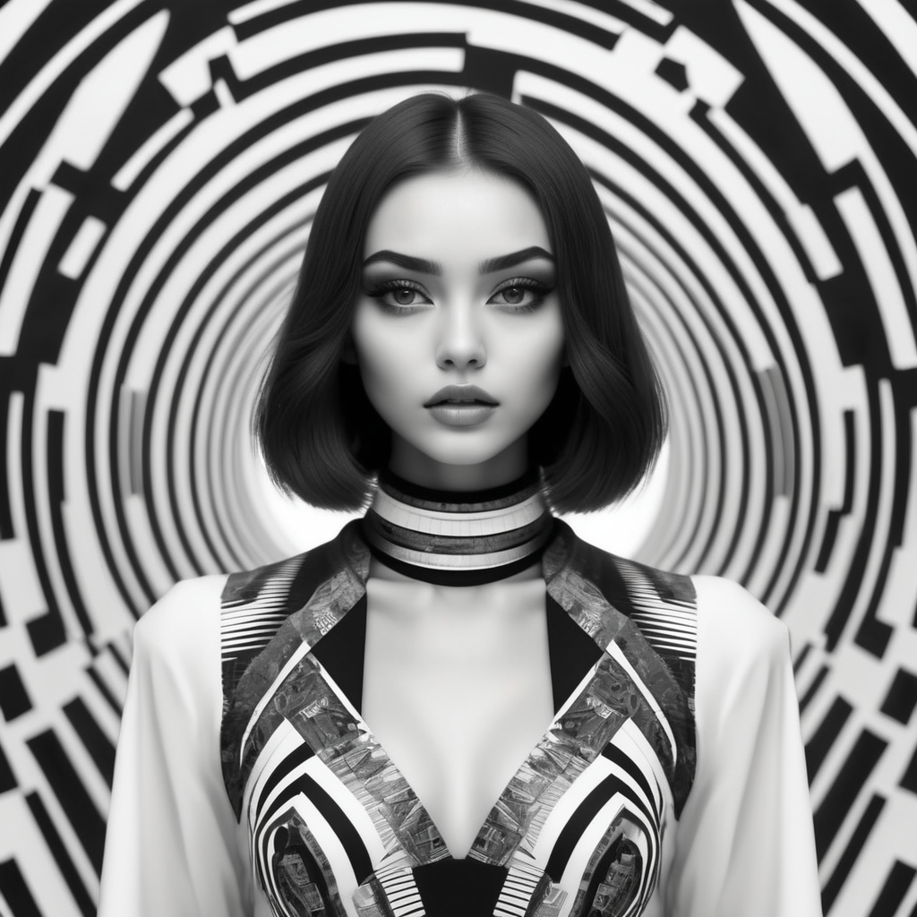 Premium Free ai Images | cute girl model retro futurist of high fashion ...