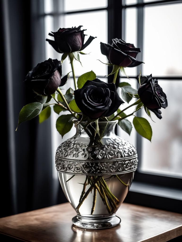 Black discount rose field