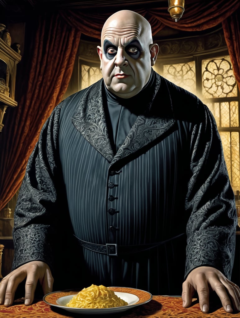 Uncle Fester - The Addams family. The Justice System, possible Hector look.