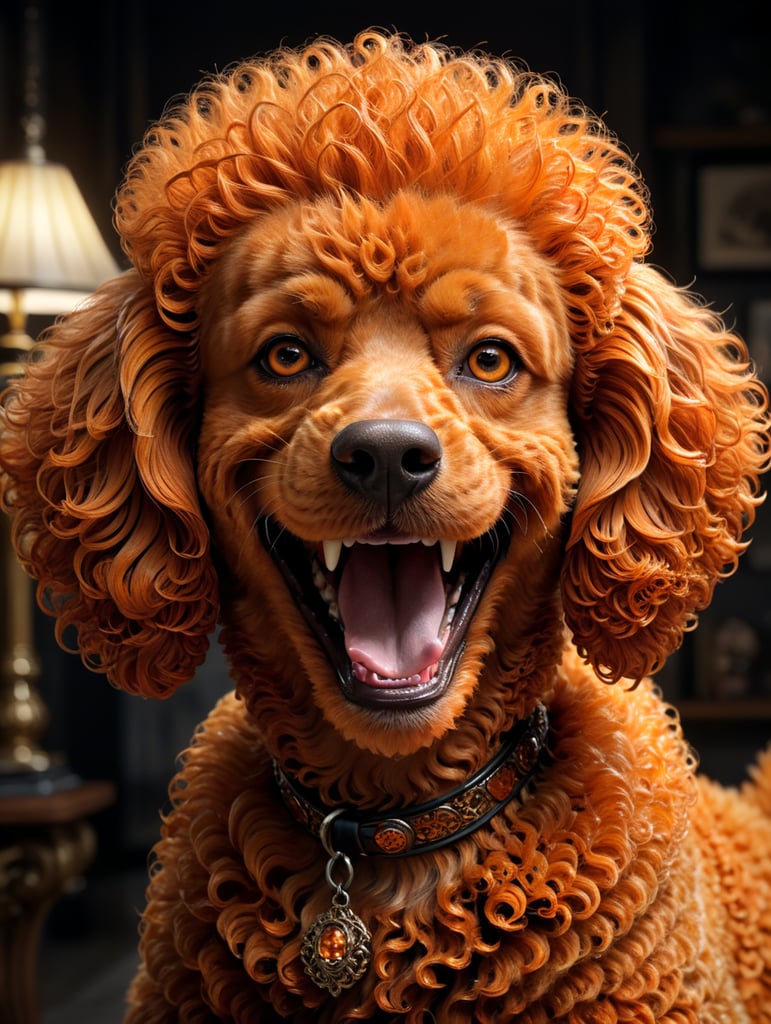 Premium Free ai Images | smiling orange poodle