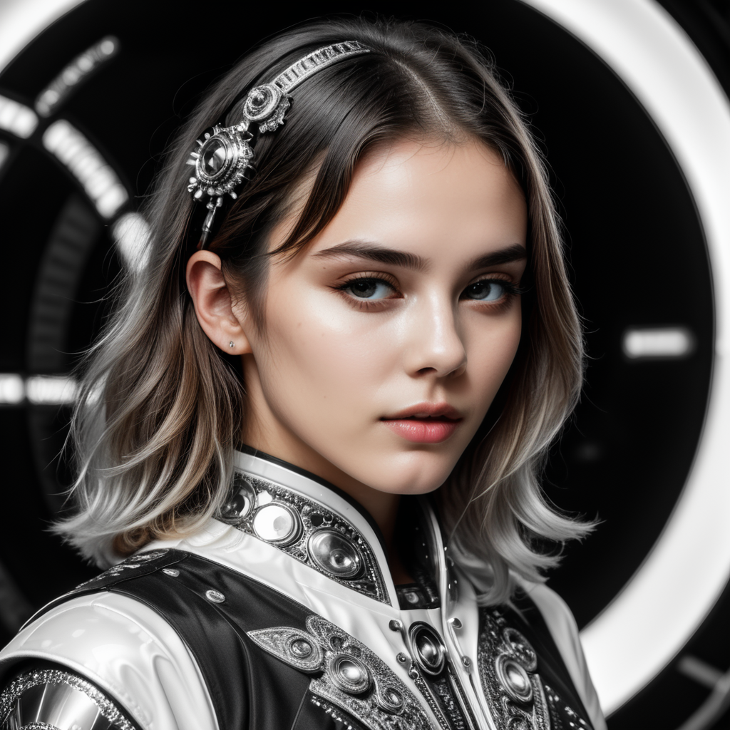 Premium Free ai Images | cute girl model retro futurist of high fashion ...