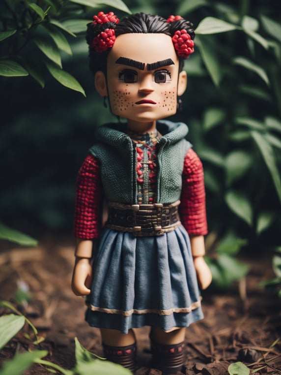Premium Free ai Images | frida kahlo minecraft toy