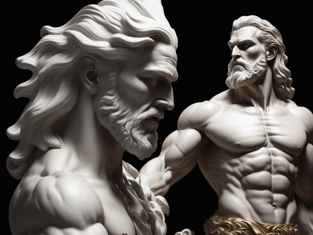 Lumenor AI Image Generation - realistic portrait white greek marble ...
